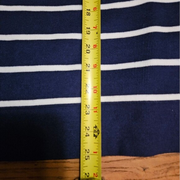 Merokeety Navy & White Striped Button Cardigan Sweater Women's Large NWT Nautic - Picture 9 of 10